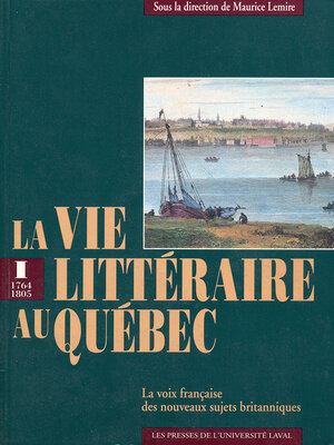 cover image of La vie littéraire au Québec